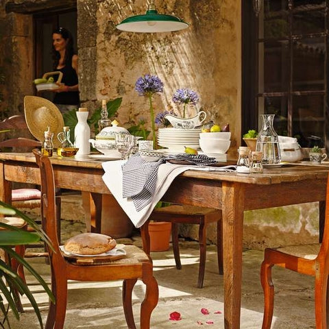 Audun Ferme Covered Tureen European Countryside Painting