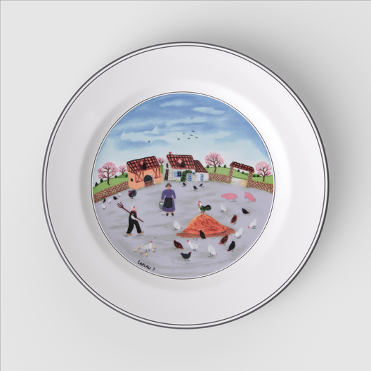 Dinner plate, Multicoloured, Ø27.1 cm