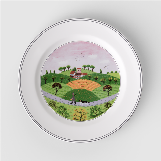 Dinner plate, Multicoloured, Ø27.1 cm
