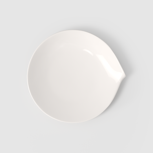 Dinner plate, White