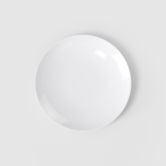 Dinner plate, White, Ø25 cm