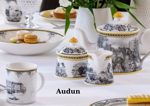 Audun Ferme Sugar Jar 260ml European Countryside Painting